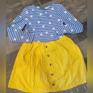 Mini Boden Blue and White Striped Dress